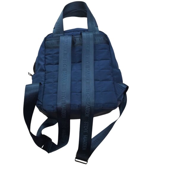 New Steve Madded Blue Quilted Backpack Bag NWOT main image 4
